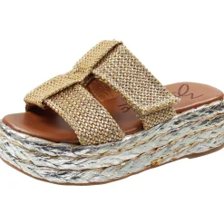 Izzy Woven Slip On Slide Sandals