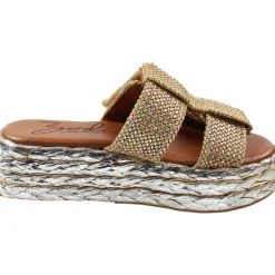 Izzy Woven Slip On Slide Sandals
