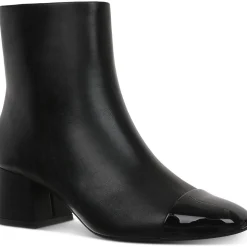 Janettep Toe Cap Faux Leather Booties