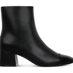 Janettep Toe Cap Faux Leather Booties