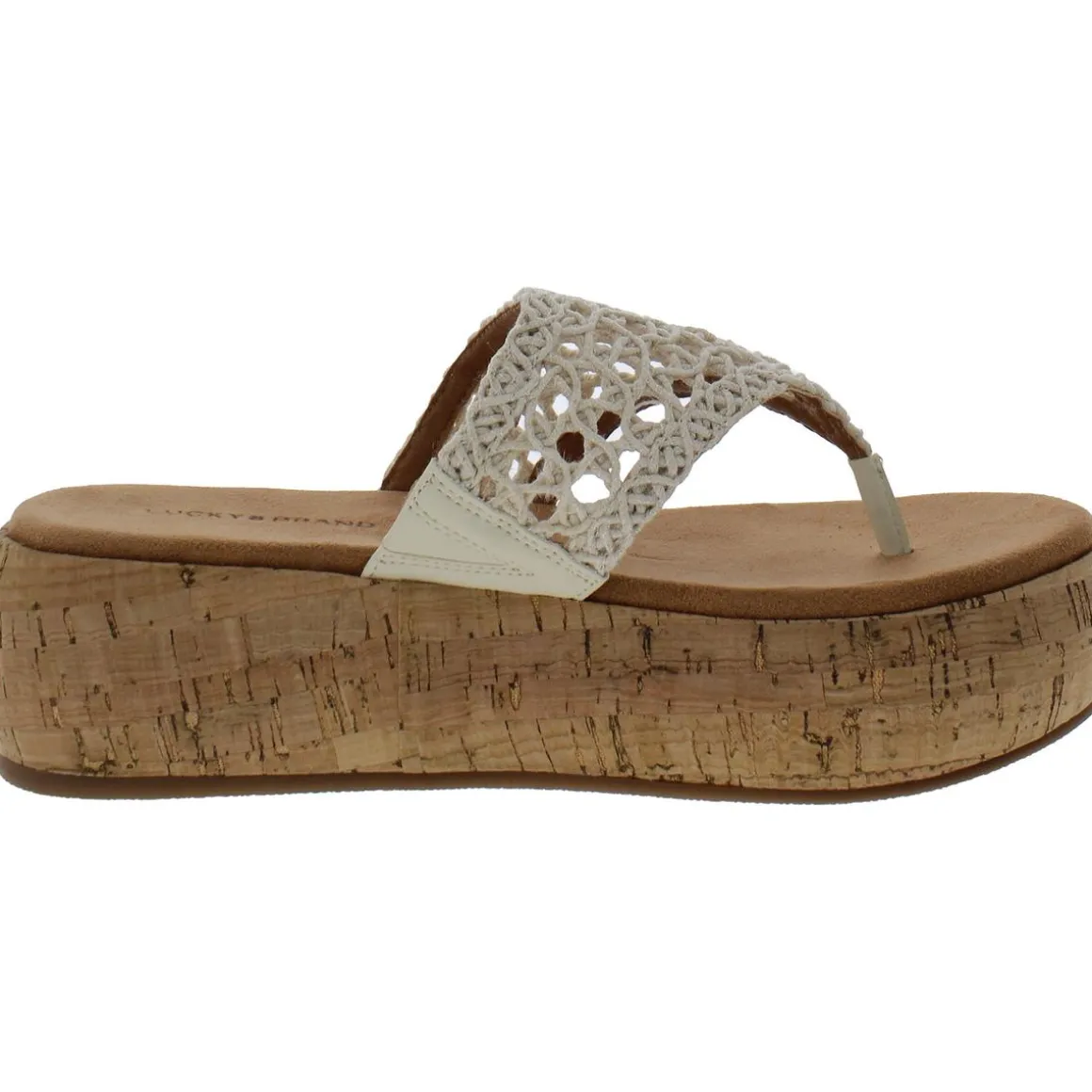 Jaslene Macrame Slip On Flatform Sandals