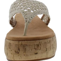 Jaslene Macrame Slip On Flatform Sandals