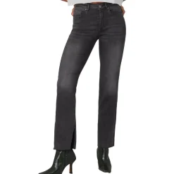 Jasper Split Hem Denim Straight Leg Jeans
