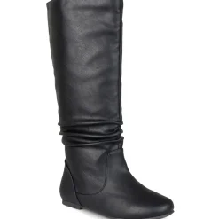 Jayne Faux Leather Wide Calf Knee-High Boots