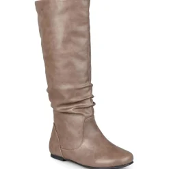 Jayne Faux Leather Wide Calf Knee-High Boots