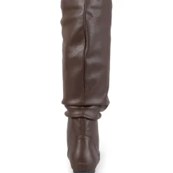 Jayne Faux Leather Wide Calf Knee-High Boots