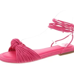 Jenniee Faux Leather Flat Strappy Sandals