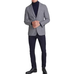 Jeremy Houndstooth Wool Two-Button Blazer