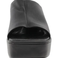 Jessie Solid Faux Leather Block Heel