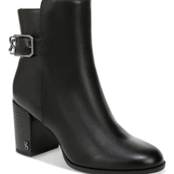 Jett Block Heel Faux Leather Ankle Boots