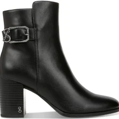 Jett Block Heel Faux Leather Ankle Boots