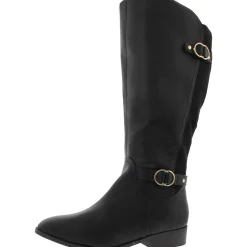 JnyLeandraa Buckle Leather Knee-High Boots