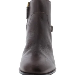 Joanne Leather Western Ankle Boots