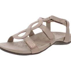 Jodie Faux Leather Ankle Strap Footbed Sandals
