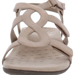 Jodie Faux Leather Ankle Strap Footbed Sandals