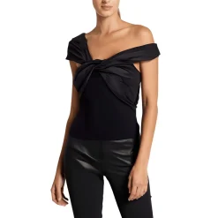 Jonathan Simkhai Knit Satin Cold Shoulder