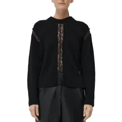 Jonathan Simkhai Wool Lace Trim Pullover Sweater