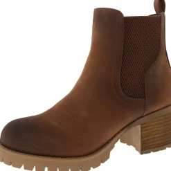 Jonna Lugged Sole Faux Leather Chelsea Boots