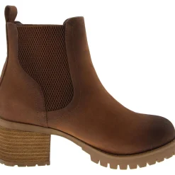 Jonna Lugged Sole Faux Leather Chelsea Boots