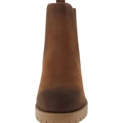 Jonna Lugged Sole Faux Leather Chelsea Boots