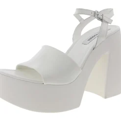 Jordana Buckle Patent Leather Platform Sandals