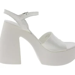 Jordana Buckle Patent Leather Platform Sandals