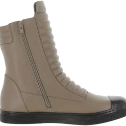 Journey Leather Ribbed Ankle Boots