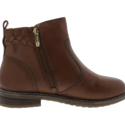 Jules Leather Almond Toe Ankle Boots