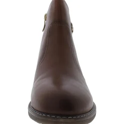 Jules Leather Almond Toe Ankle Boots