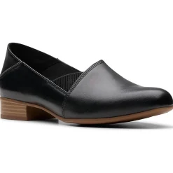 Juliet Trim Leather Block Heel Loafer Heels