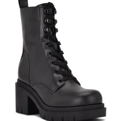 Juna Zipper Mid-Calf Combat & Lace-up Boots
