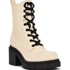 Juna Zipper Mid-Calf Combat & Lace-up Boots