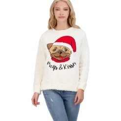 Junior Size Embroidered Ugly Christmas Sweater