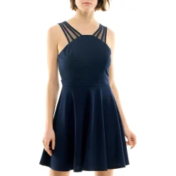 Juniors Panel Short Fit & Flare Dress