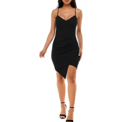 Juniors Asymmetric Above Knee Mini Dress