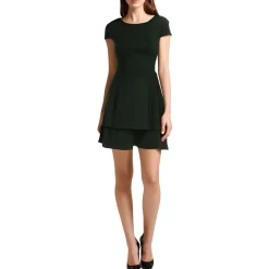 Juniors Cap Sleeve Mini Fit & Flare Dress