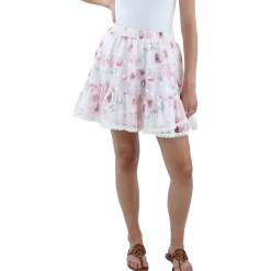 Juniors Chiffon Floral A-Line Skirt