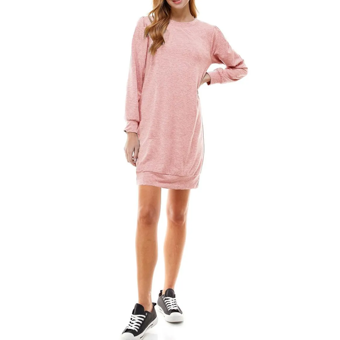 Juniors Comfy Long Sleeves T-Shirt Dress