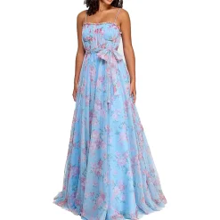 Juniors Drapey Tulle Evening Dress