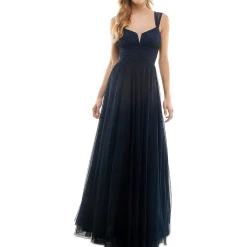 Juniors Emma Mesh Padded Bust Evening Dress