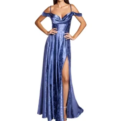 Juniors Floral Print Evening Dress