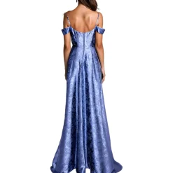 Juniors Floral Print Evening Dress