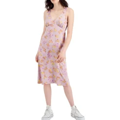 Juniors Floral Print Casual Midi Dress