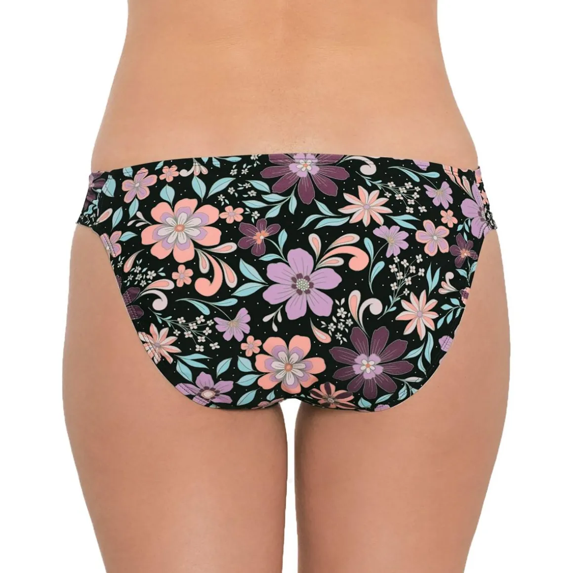 Juniors Floral Print Hipster Swim Bottom Separates