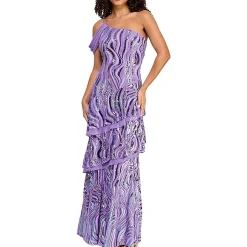 Juniors Full Lngth Tiered Evening Dress