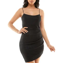 Juniors Glitter Mini Slip Dress