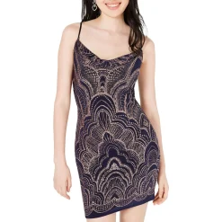 Juniors Glitter Stretch Cocktail And Party Dress