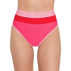 Juniors High Waist Colorblock Swim Bottom Separates