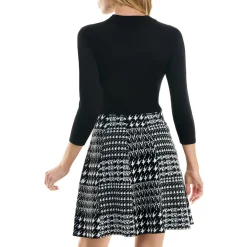 Juniors Houndstooth Mini Sweaterdress