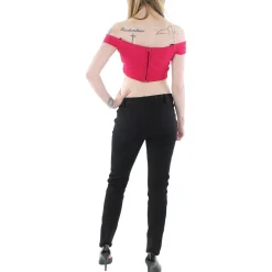 Juniors Knit Sweetheart Cropped